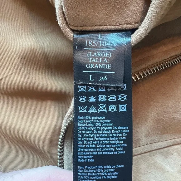 All Saints Light Brown Suede Jacket - Picture 4 of 7